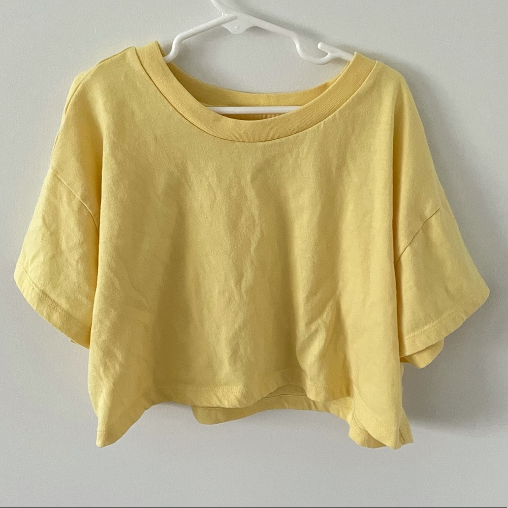 Forever 21 yellow crop top